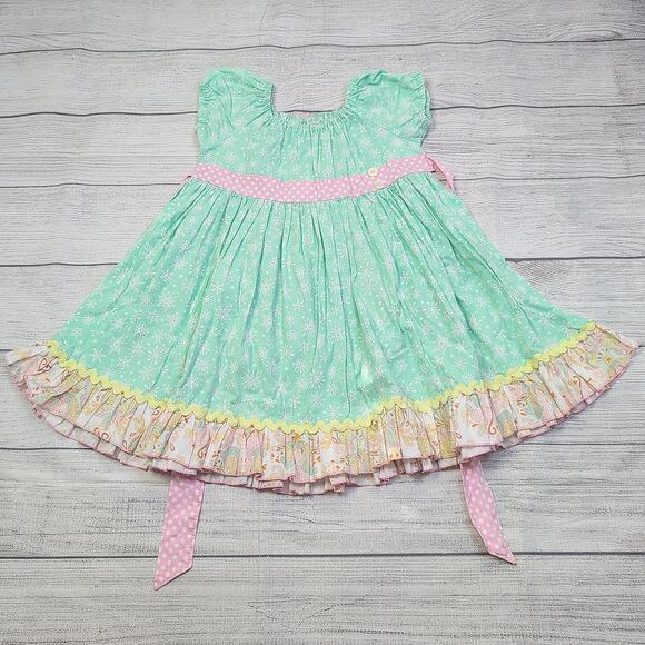 4 Matilda Jane Platinum Snowfall Peasant Dress - Picture 1 of 6